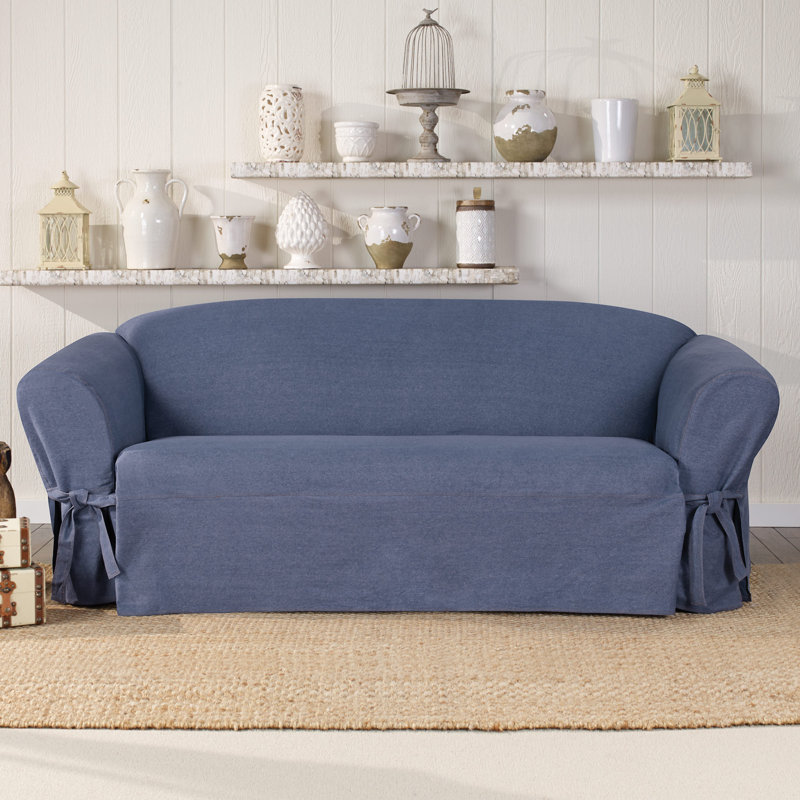 Sure Fit Authentic 100 Cotton Box Cushion Sofa Slipcover & Reviews